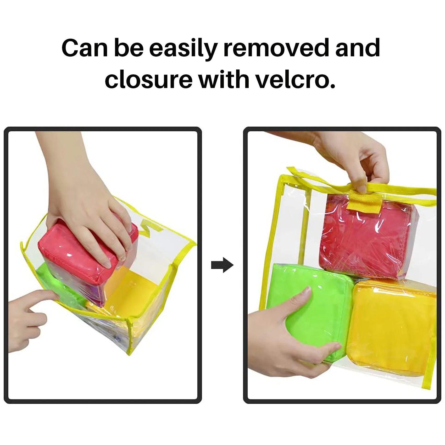 مجموعة مكعبات رغوية تعليمية للعب والتصوير - طقم من 4 قطع