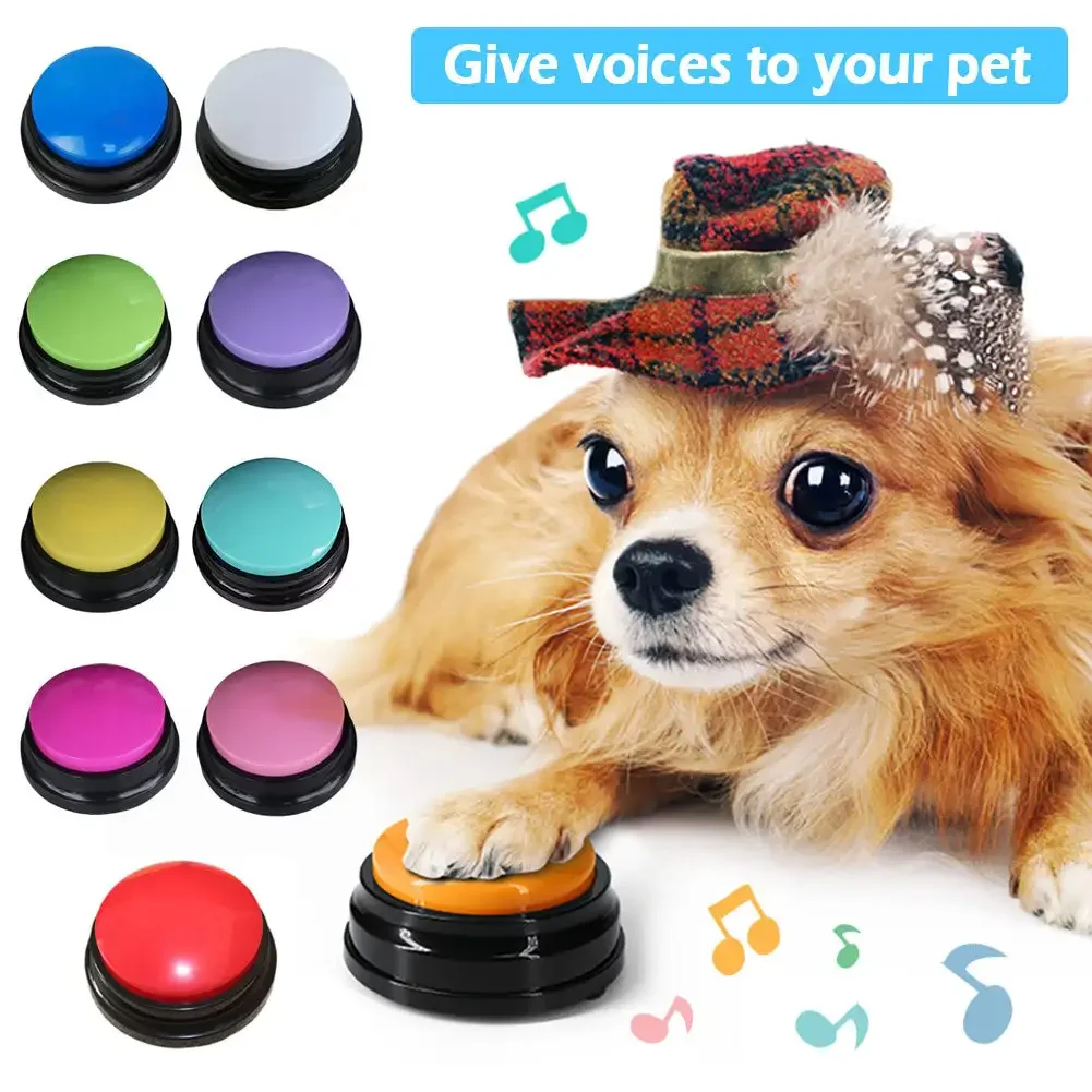 Recordable Talking Easy Carry Voice Recording Sound Button For Kids Pet Dog Interactive Toy Answering Buttons Party Noise Makers