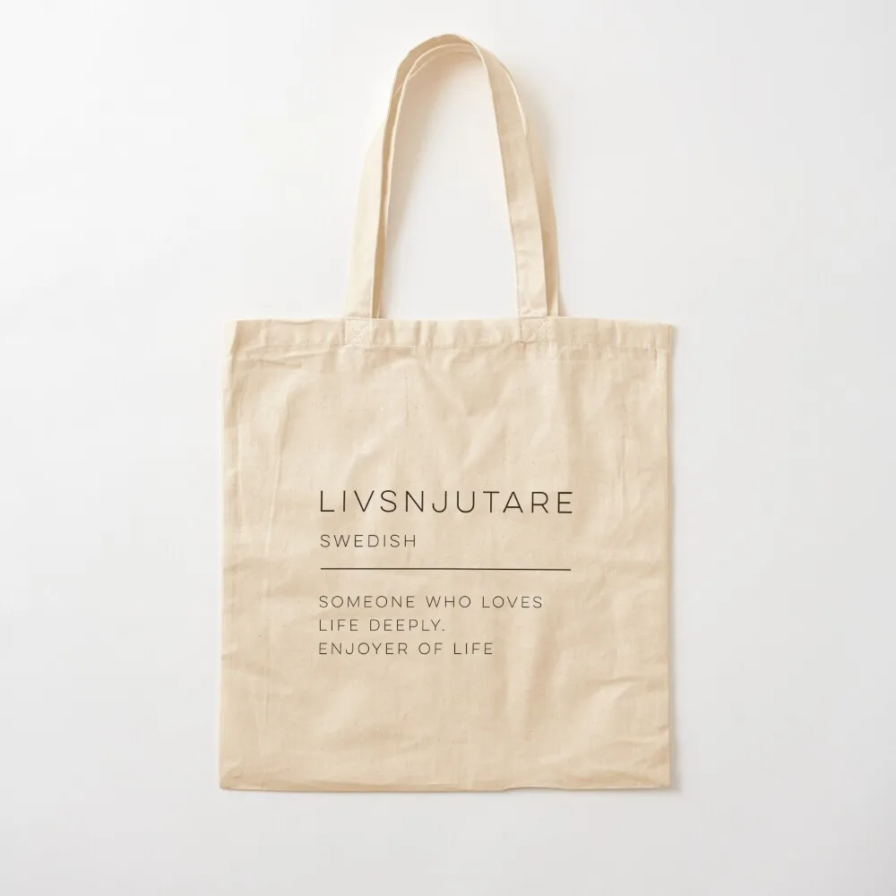 

Livsnjutare Definition Tote Bag canvas tote bags Fabric bag Reusable bags Canvas Tote Bag