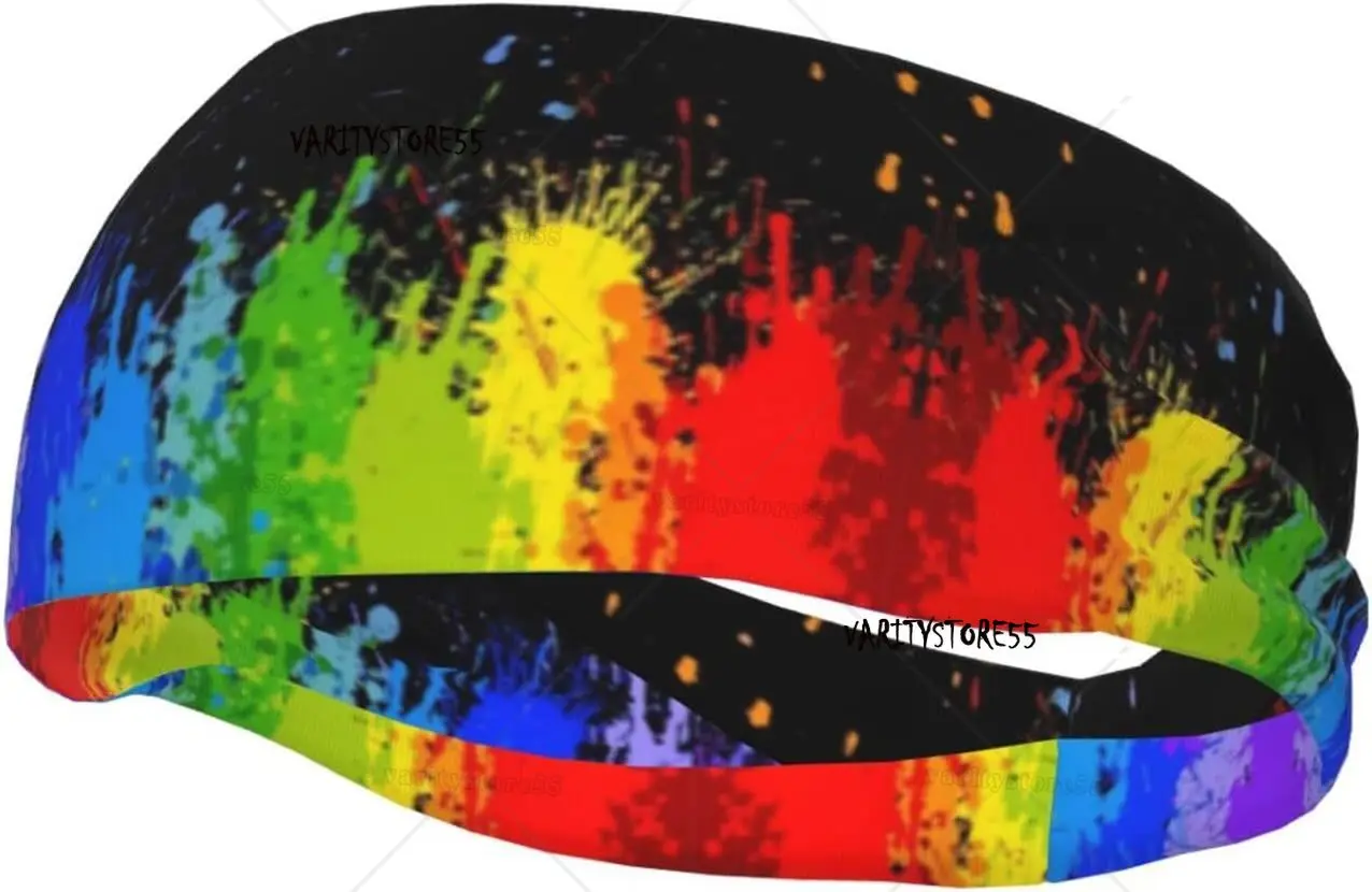 

Rainbow Flag Gay Pride Headbands Fashion Hair Bands Yoga Running Sports Workout Gym Stretchy Turbans for Women Men