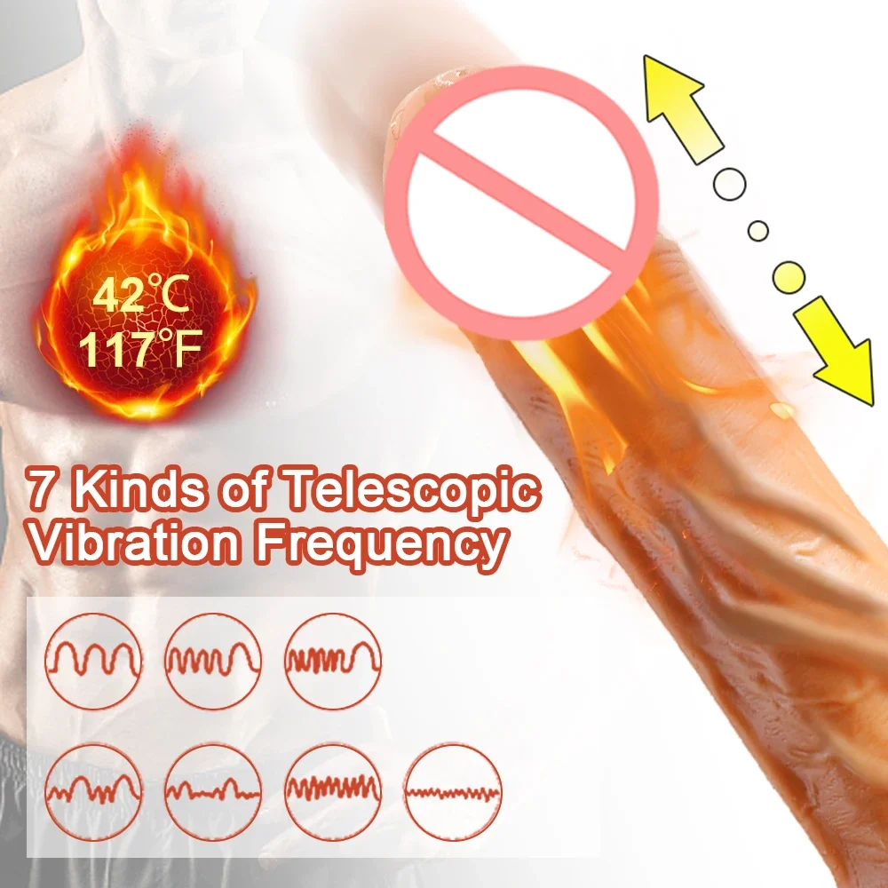 te Control Thrusting Dildo for Women Clitoris Stimulation G Spot Heating Realistic Penis With Suction Cup Female Vibrator