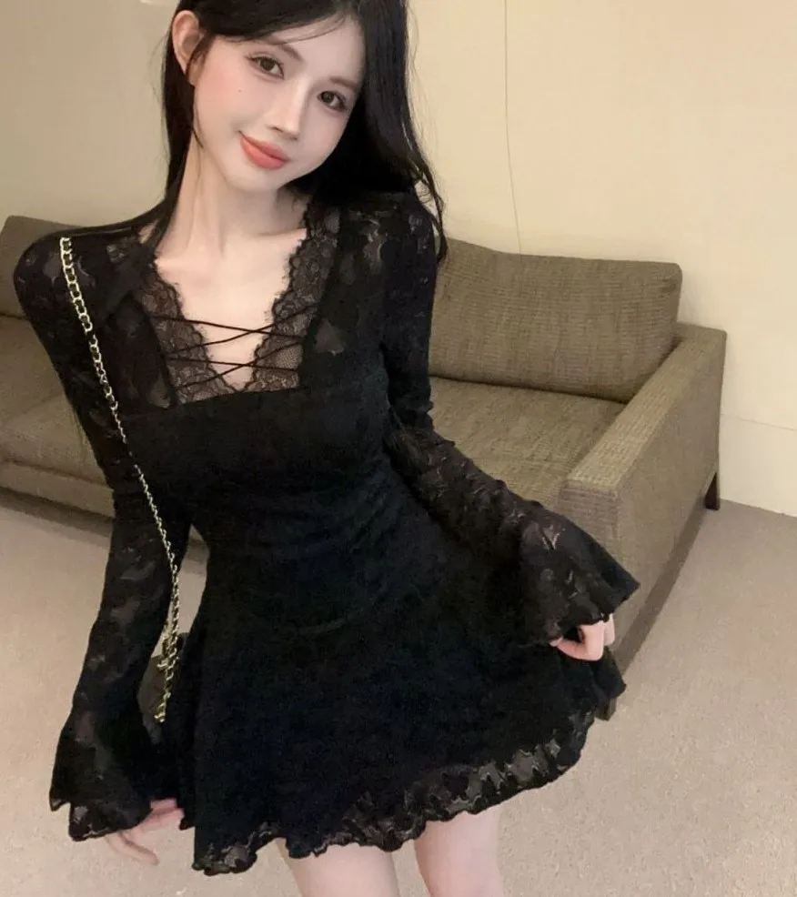 Vestidos para mujer de primavera Modal Ditsy recortado ahumado cintura atada Regular Picnic Mori Pastoral literario artístico ajuste suave