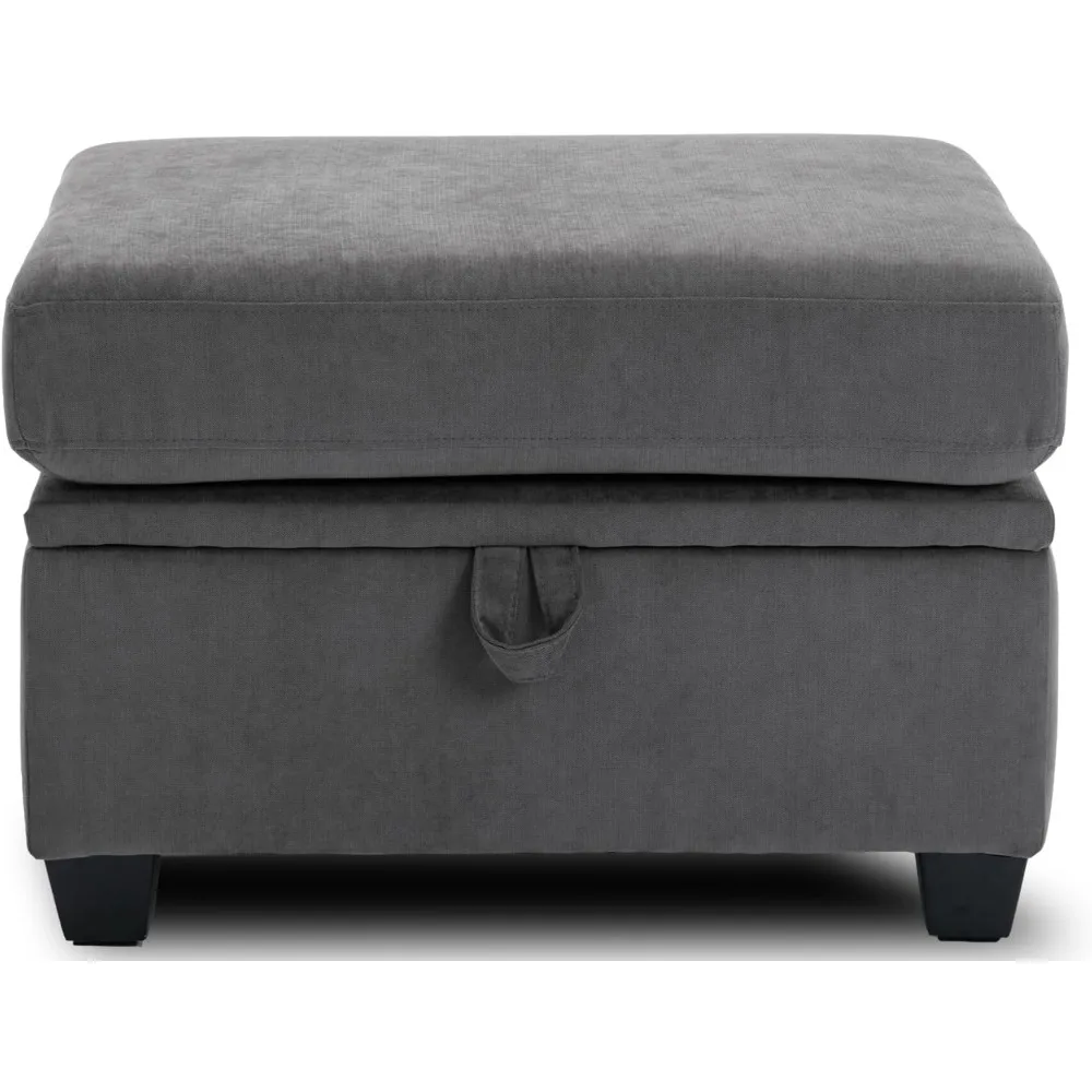 Storage Ottoman with Deep Seat, Multi-Purpose Foot Rest for Small Spaces, Ideal for Dorms, Bedrooms, Offices
