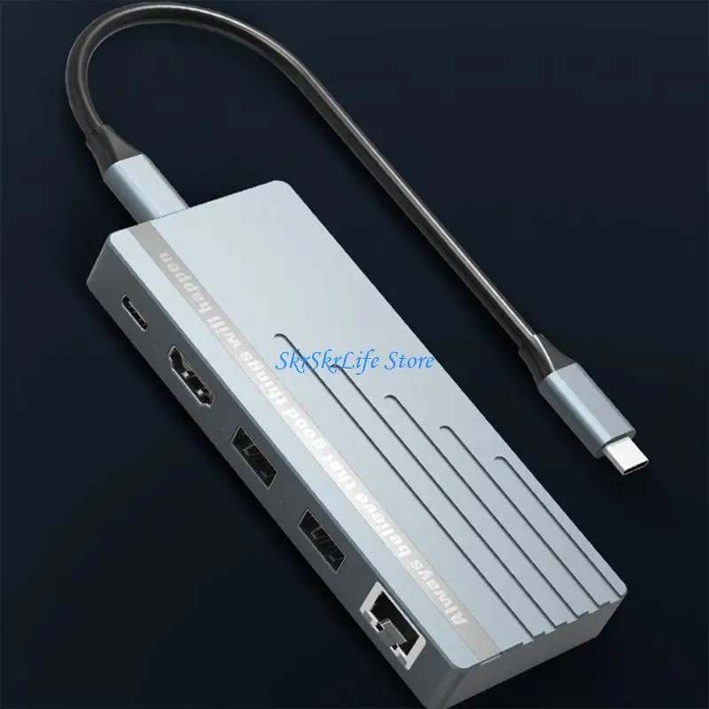 

E65E Multi-functional 6-in-1 Aluminum-alloy TypeC Hubs SSD Dock Base RTL9210B Chip