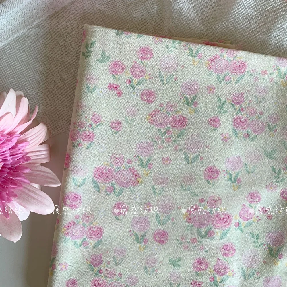 140x50cm Cotton Floral Fabric for DIY Clothes Bags Home Wear Kids Clothing INS Fashion Sewing Cloth