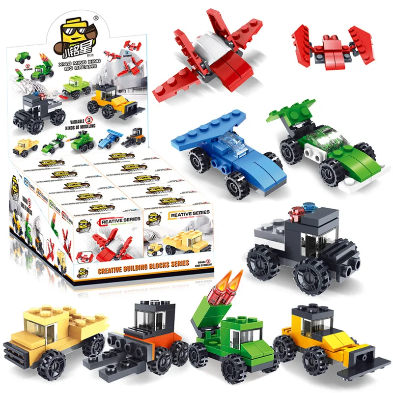 New 10PCS Vehicle Bricks Fancy Assembled Block Puzzle Big Particles Blocks Baby Intelligence Development Toy Gifts/Xmas Gifts