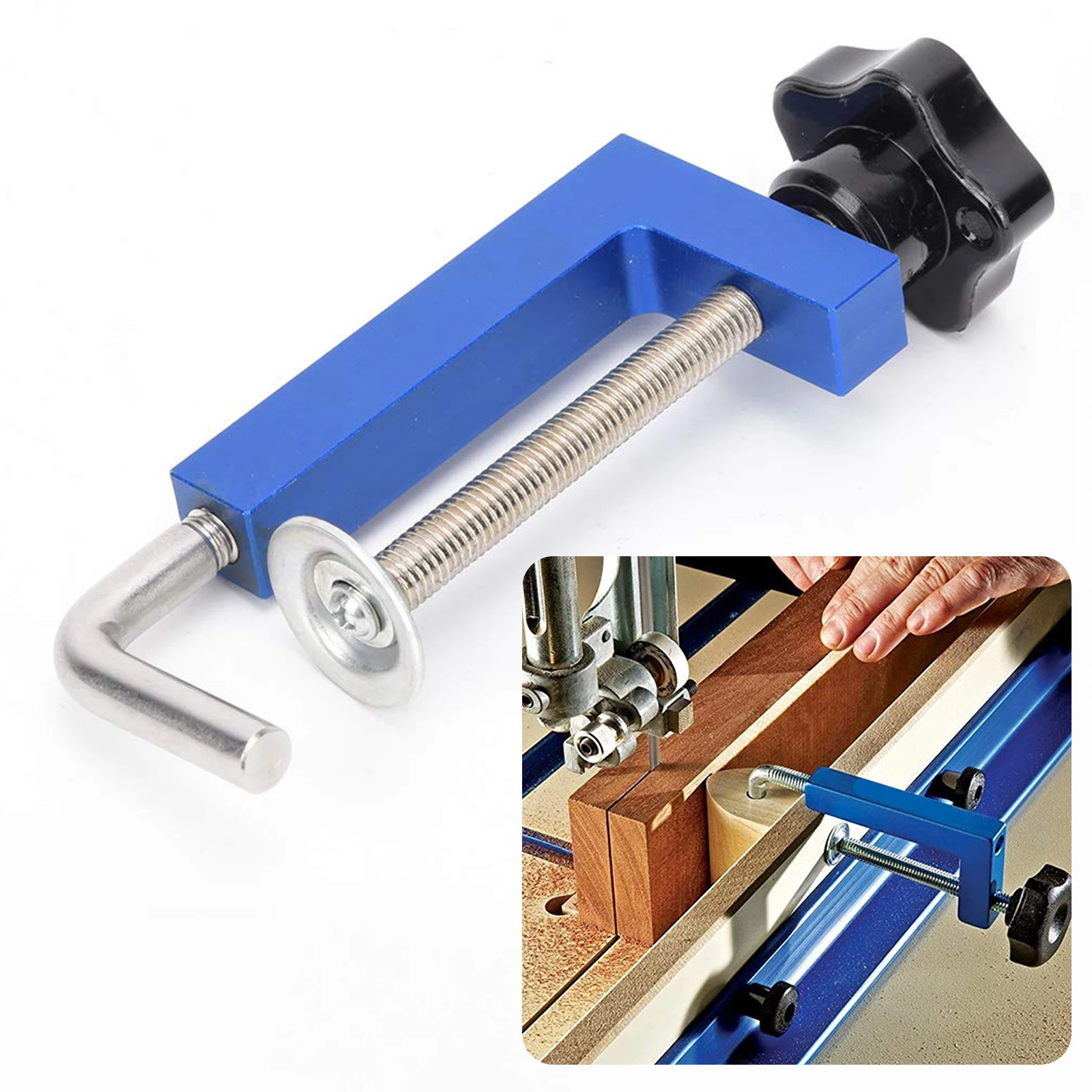 360° Ratary Fence Clamp Woodworking Clamp G Clip Dedicated Fixture Adjustable Frame Fast Fixed Clamp for Woodworking Benches