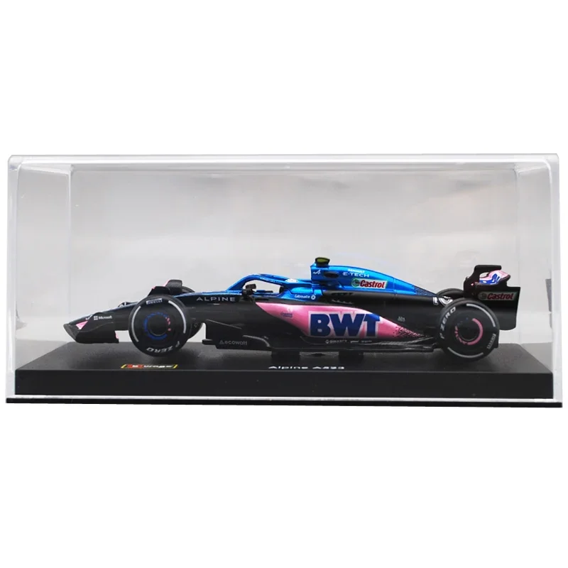 Schaal 1:43Alpine Alpine A523 Hardcover 2023 Seizoen Simulatie F1 Legering Racemodel, Kinderkerstcadeau Speelgoed Voor Jongens