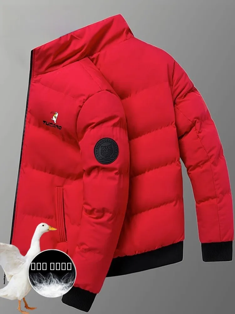 TUCANO الشتاء Thiened الوقوف طوق أسفل القطن Jaet الرجال ملابس خارجية دافئة Faion الحضرية Sle الوقوف صالح ألياف البوليستر