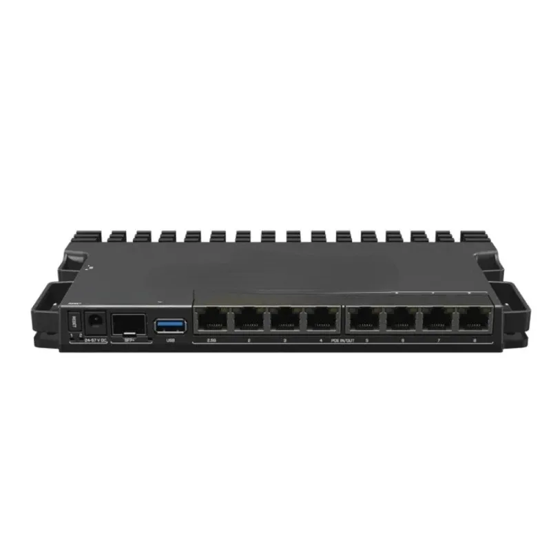 

RB5009UPr+S+IN router, PoE-in/out on all ports, for small/medium ISPs, 2.5/10 Gigabit Ethernet SFP+