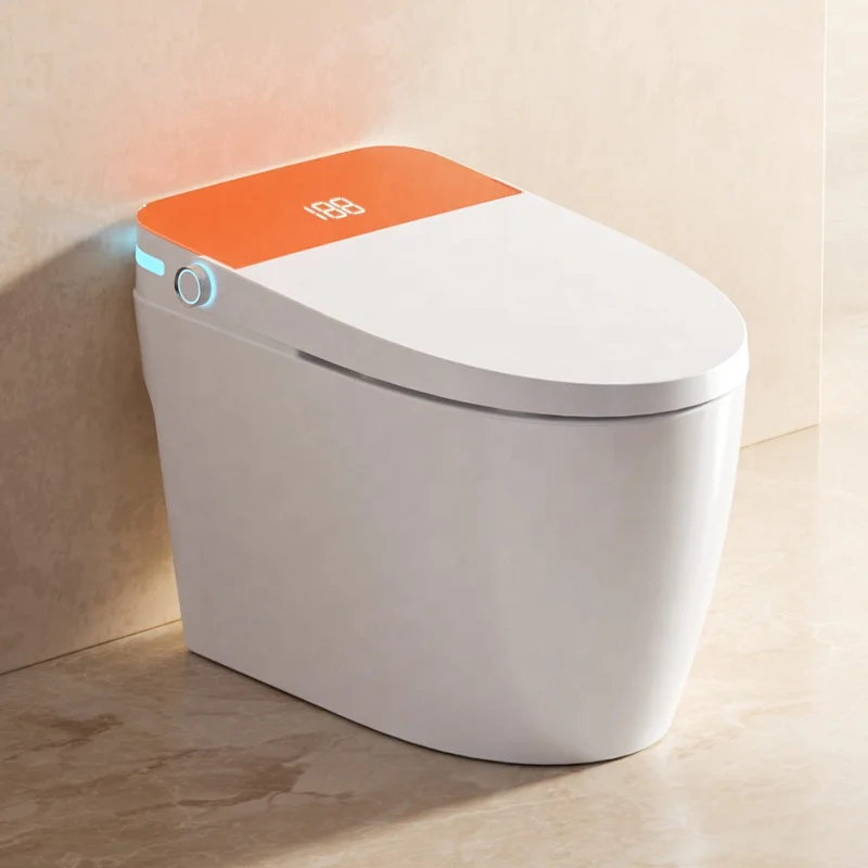 

Smart WC Toilet Bowl Bidet Automatic Ceramic Modern Design Bathroom Electric Watermark Elongated Shape Remote Seat Heating