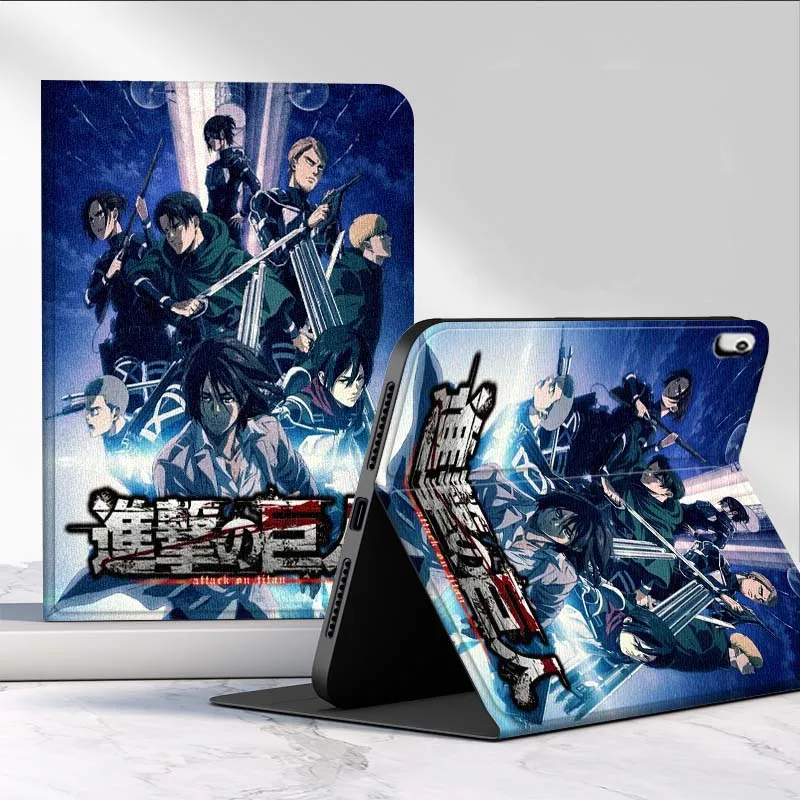 هجوم على تيتان التوضيح لجهاز iPad Pro Air Mini 1 2 3 4 5 6 7 7 8th 9th 10th 11th 10.2 9.7 10.5 10.9 11 12.9 حافظة كمبيوتر لوحي