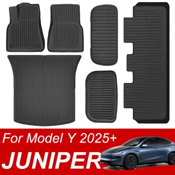 Podlahové rohože pro nový vůz Tesla Model Y 2025+ Juniper 2025 Koberce do kufru s dvojitou vložkou Menes, ochrana interiéru vozu pro levostranné řízení 8 nejlepší prodej autokoberce pro řidiče vpravo - №2
