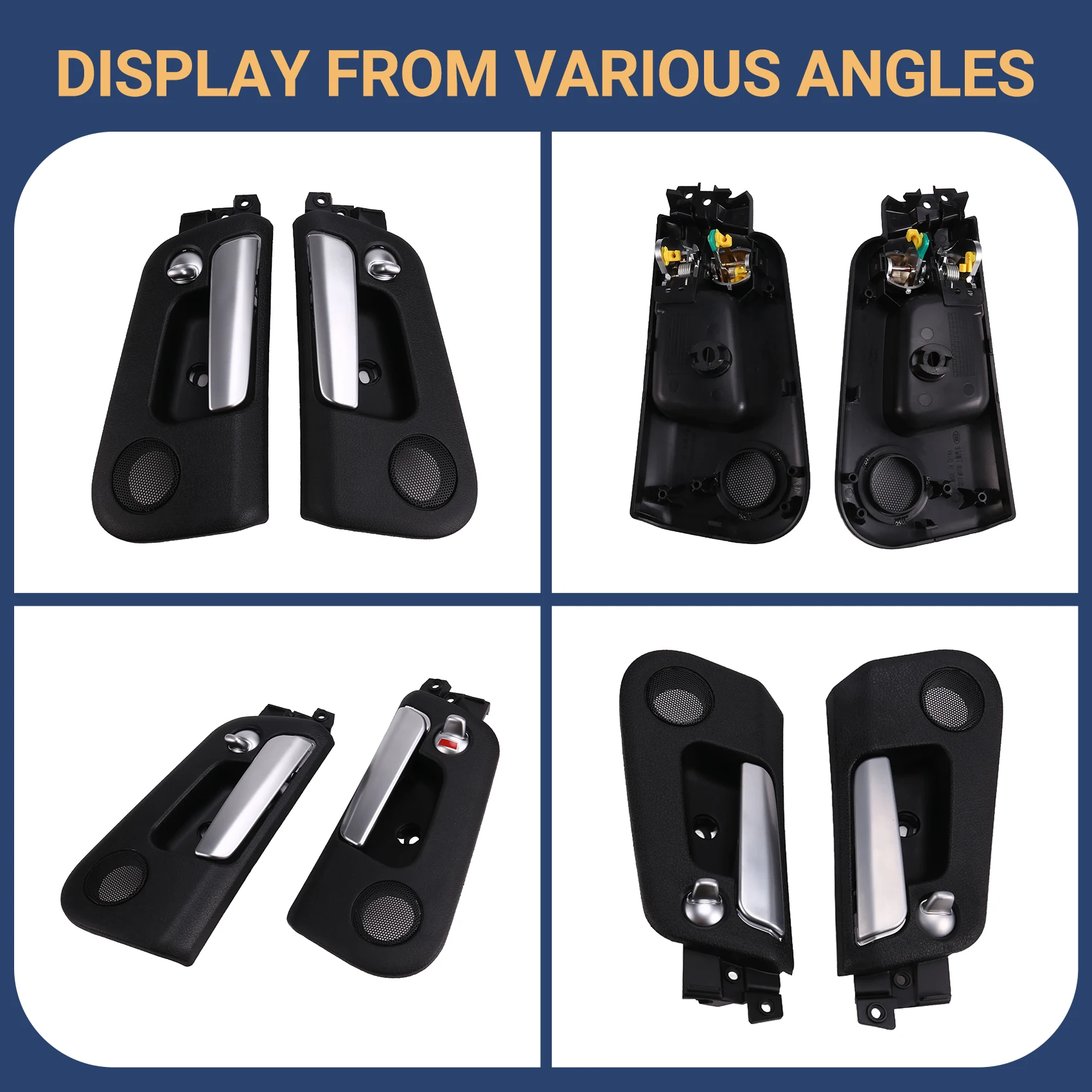 

VC-Innovative-4Pcs/Lot Car Interior Door Handle Side Knob Hand Handle For Ssangyong Kyron Actyon/Sport 2005-2007 Roewe W5 2011-2