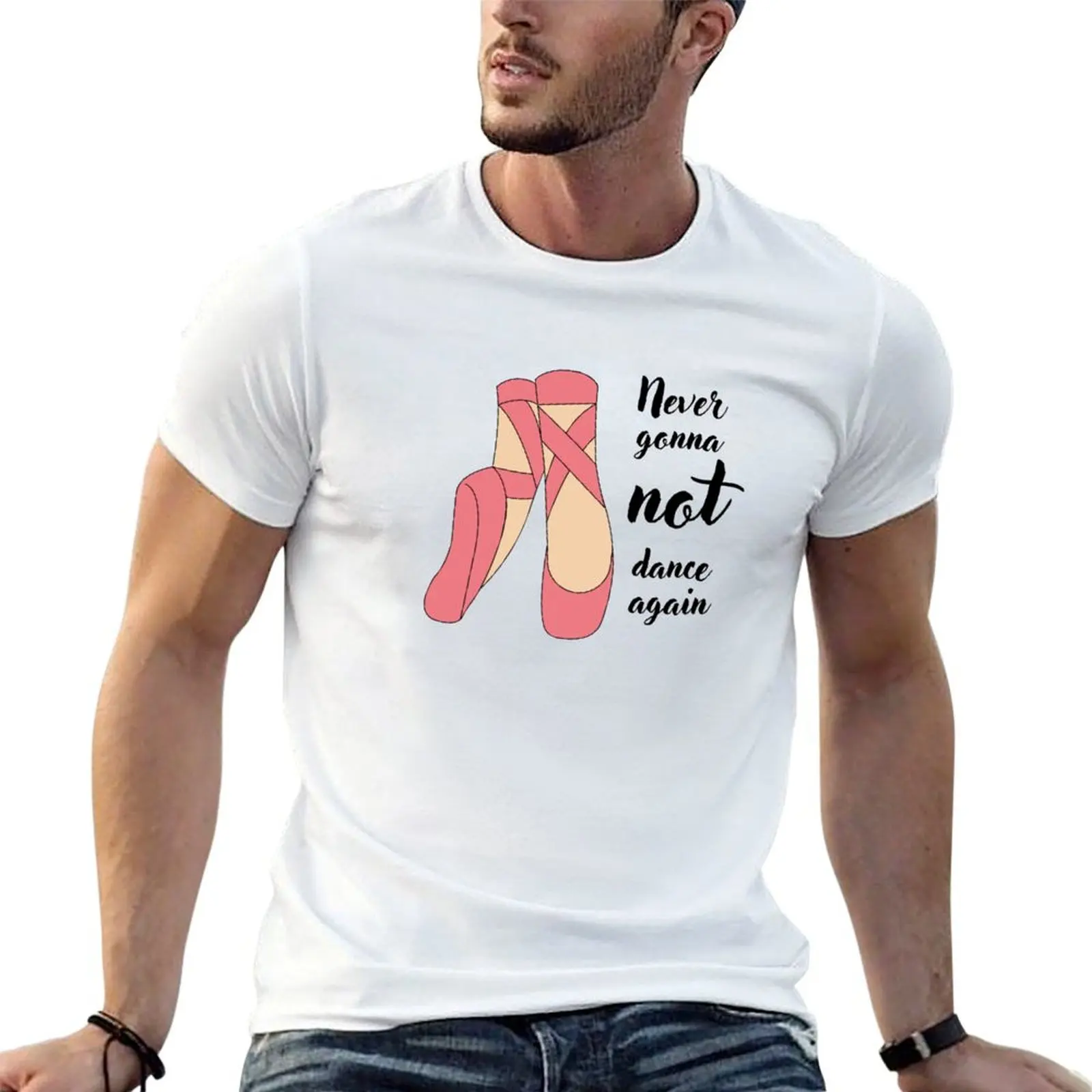 Camiseta Never Gonna NO Dance Again, paquete de camisetas de algodón, camisetas divertidas, camiseta para hombre