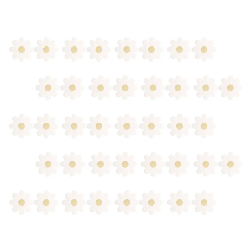 

40Pcs Daisy Paper Plates 7 Inch Flower Shaped Disposable Party Tableware Floral Birthday Spring Party Decoration