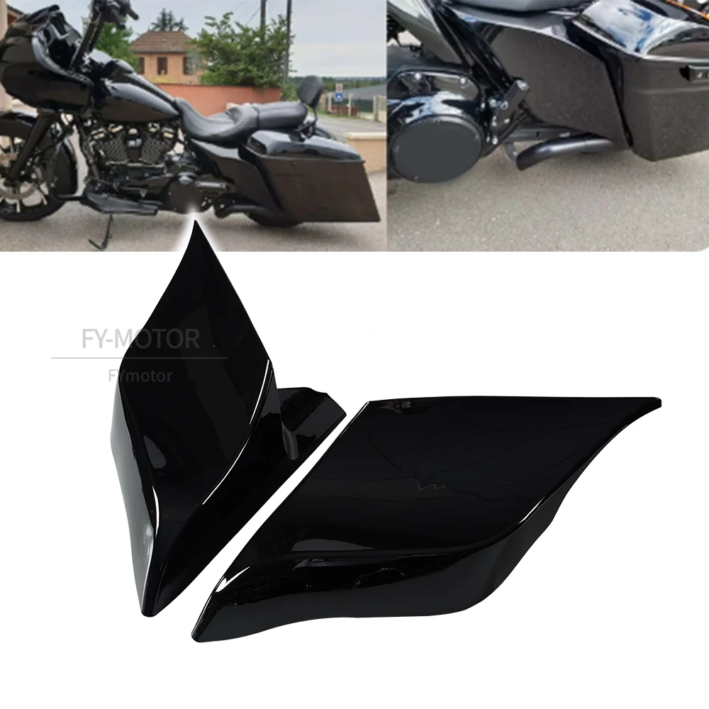 

Motorcycle Stretched Extended Side Battery Cover Panels Fit For Harley Touring Electra Street Glide Road King 2009-2013