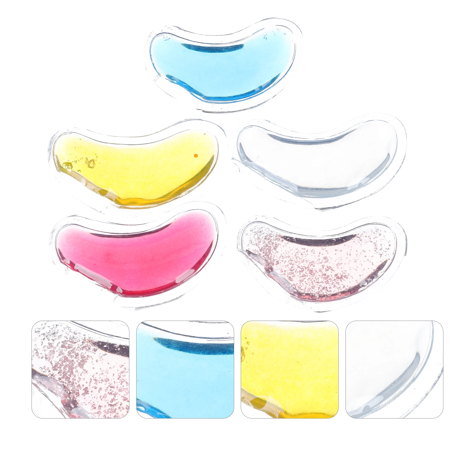 

5pcs Eye Care Pad Reusable Gel Ice Pack Cooling Heating Yellow Moisturizing Pads Mask Durable Multifunctional Anti Wrinkle