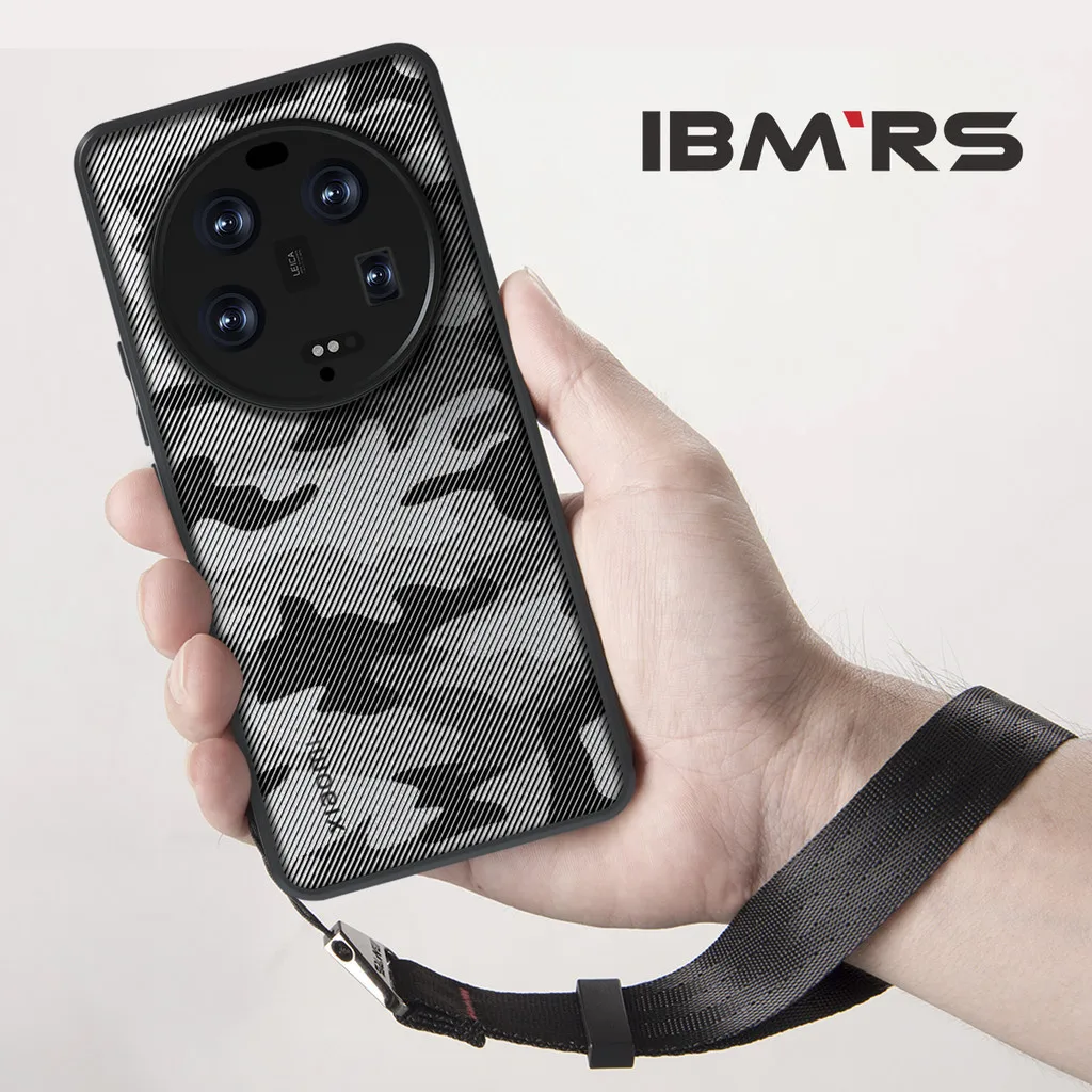 (Comes with wrist strap)for Xiaomi 13 Ultra case,Camo Clear Hard Back Shockproof Advanced Protective Cover