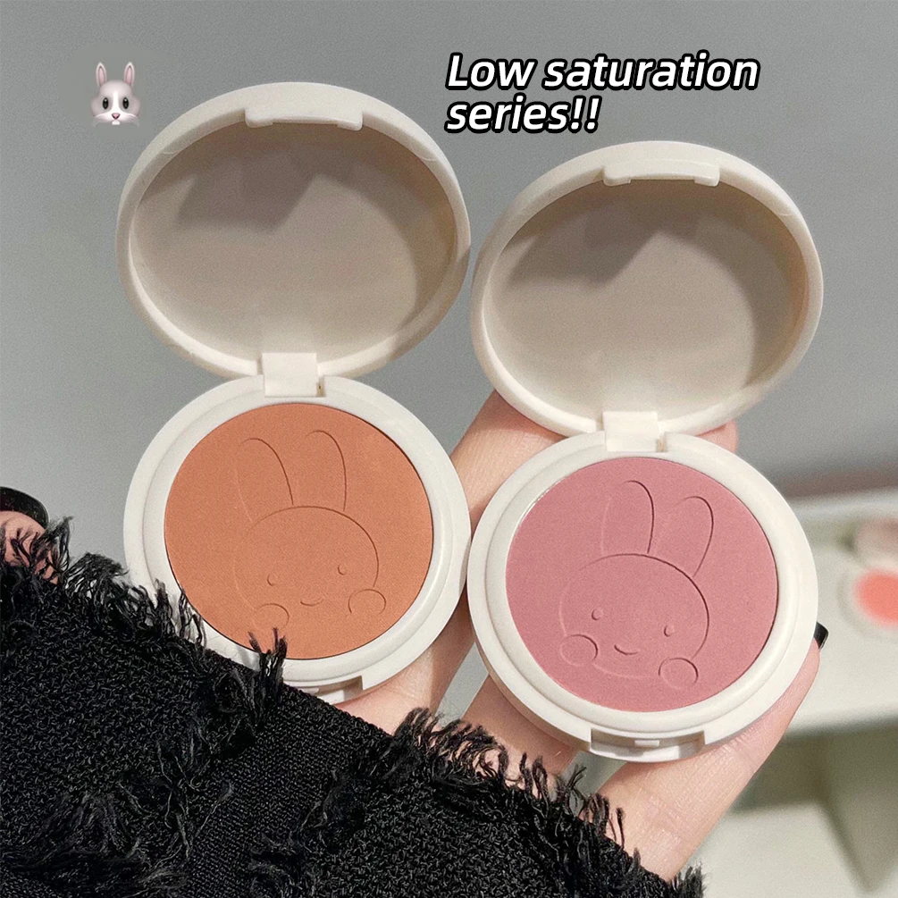 Natural Nude Matte Face Blusher Nourishing Peach Blush Powder Palette Rouge Cheek Tint Facial Contouring Women Makeup Cosmetics