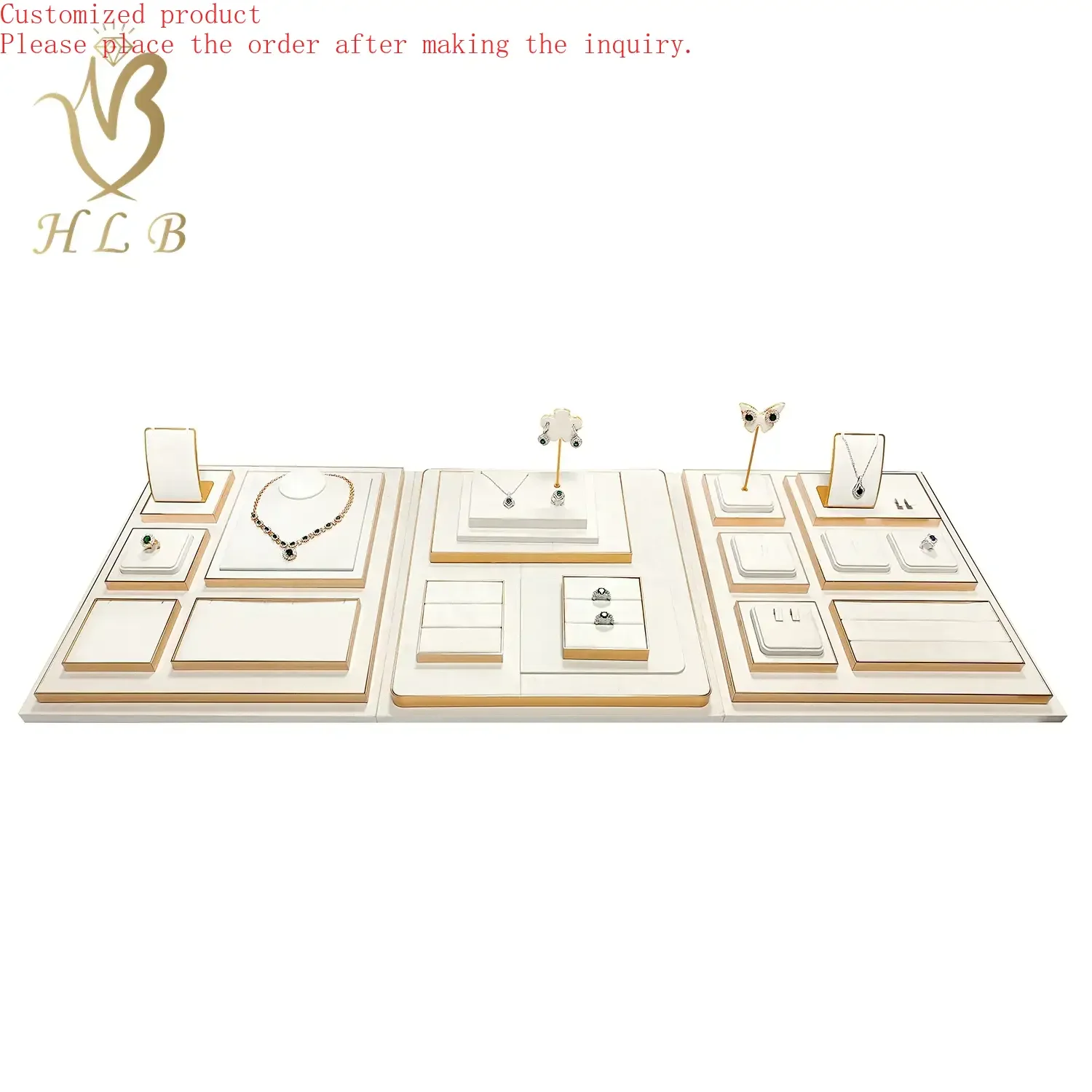 

Custom.ODM Design Custom Jewellery showcase Display Jewelry Display Set Luxury Jewellery Display Stands for Shops