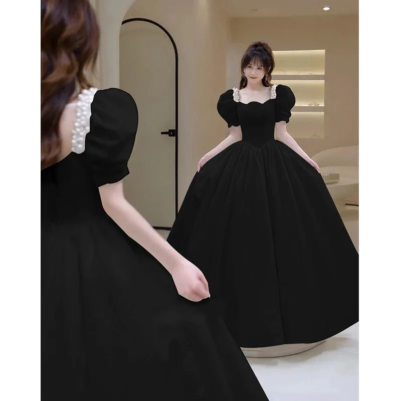 Black host birthday art test Pengpeng vocal new light luxury small dress