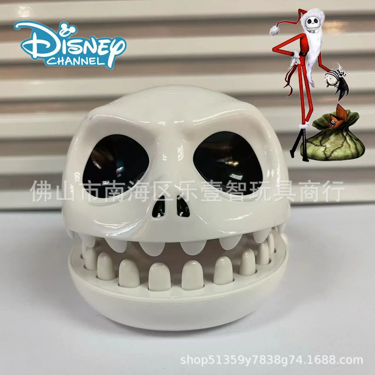 

Disney Christmas Nightmare Nightmare Toy Cartoon Peripheral Skeleton Jack Q Version Pressing Teeth Bite Finger Model in Stock