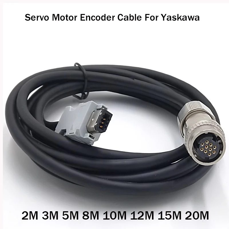 

Servo Motor Encoder Cable JZSP-CVP01-03-E JZSP-CVP01-05-E JZSP-CVP01-10-EGold-plated plug for Yaskawa SGMGV 5 7 Series