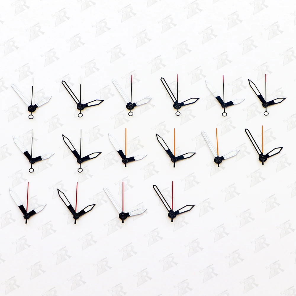 8/8.5*12/12.5*12.5mm czarny biały zegarek ręce świecące igły do ​​zegarka wymiana fit NH35 NH36 zegarek z mechanizmem akcesoria części