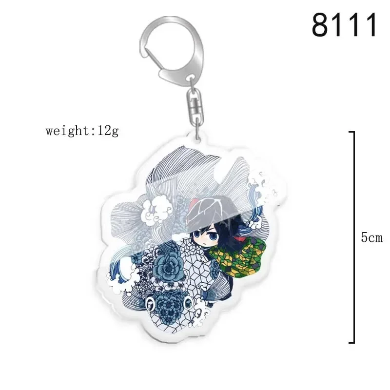 Anime Demon Keychain Acrylic Mermaid Tanjirou Nezuko Agatsuma Zenitsu Rengoku Kyoujurou Key Chain Gift