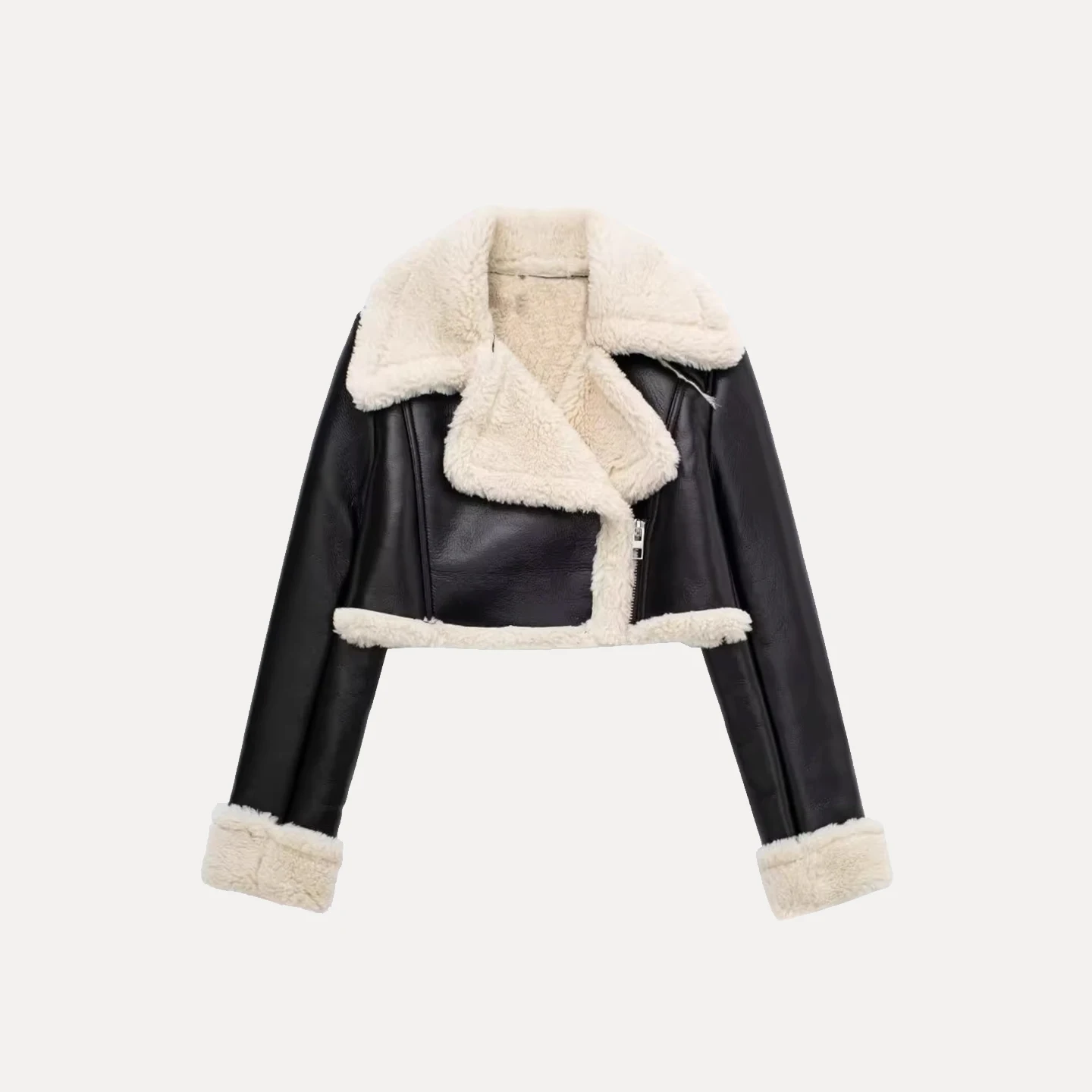 Z المرأة Faion ort Jaet 2025 ربيع طويل Sve متعدد الألوان ملابس خارجية الوقوف صالح السيدات سستة إغلاق معطف #5