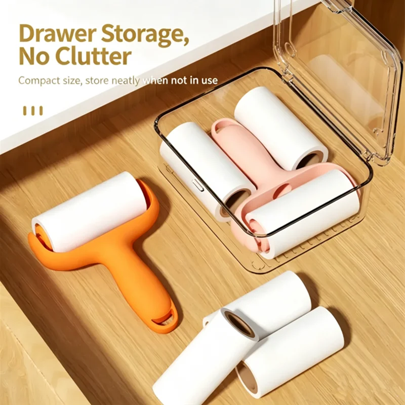 Mini Hair De-stripper - Roller Type Hair Removal Tool - Comes with 3 Replacement Sheets - High-Viscosity Hair Sticking Device
