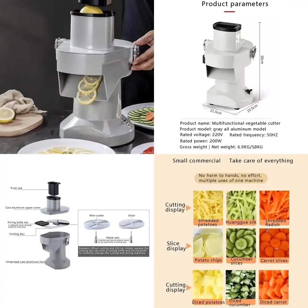 

12.5 Hot sell Electric Multifunctional Vegetable Cutter Home Vegetable Cutter God Commercial Automatic Potato Shredder