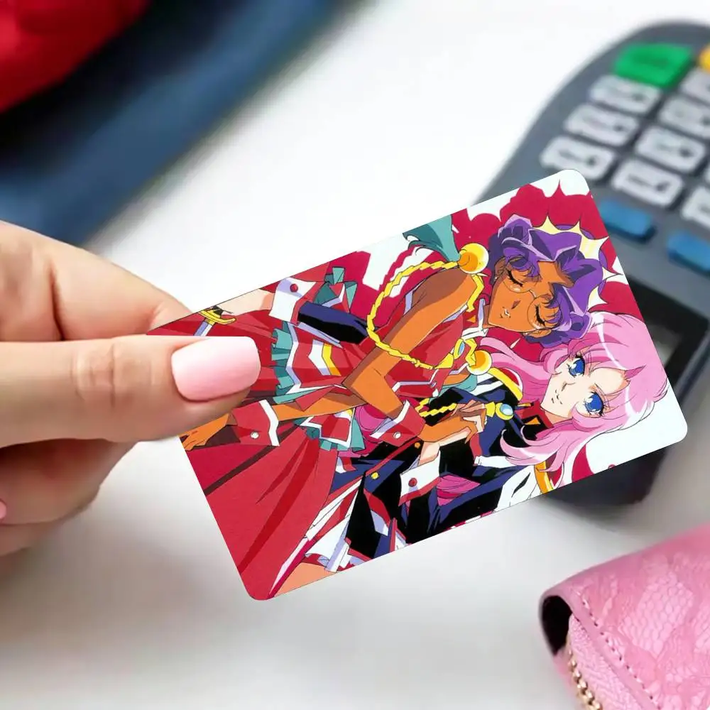 Utena Anime Revolutionary Girl Utena 4pcs 1Set Card Stickers Small Waterproof Chip 4PCS Card Sticker Anti-Scratch