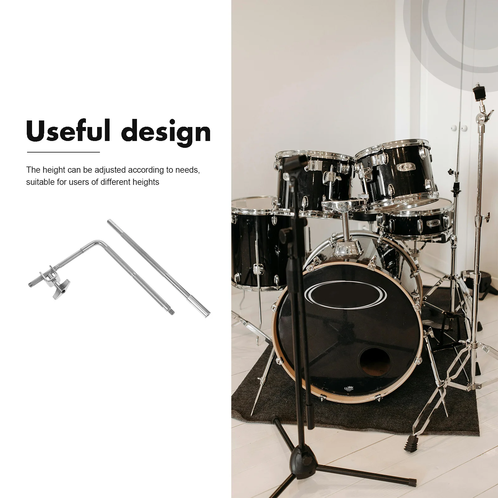 

Elegant Cowbell Mount Clamp Drum Accessory Secure Fastening Sleek Design Durable Lightweight Easy Install Drum Clamp
