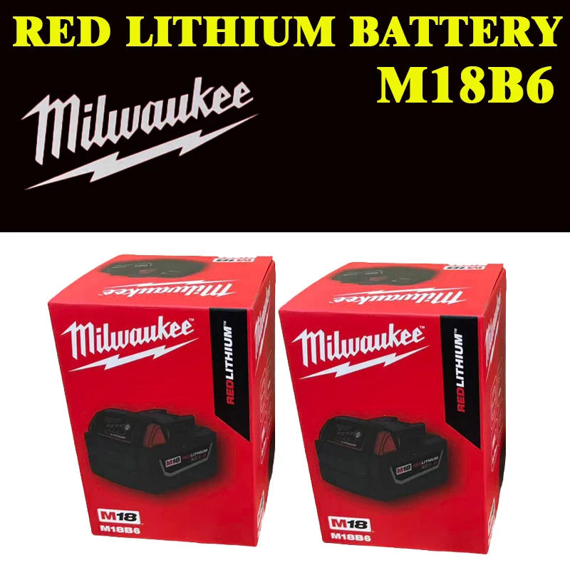 

Milwaukee 18V Genuine Battery 6Ah Fit for M18 Cordless Tools 2615-20 2629-20 2641-20 2701-20 & 48-11-1840 48-11-1820 Battery