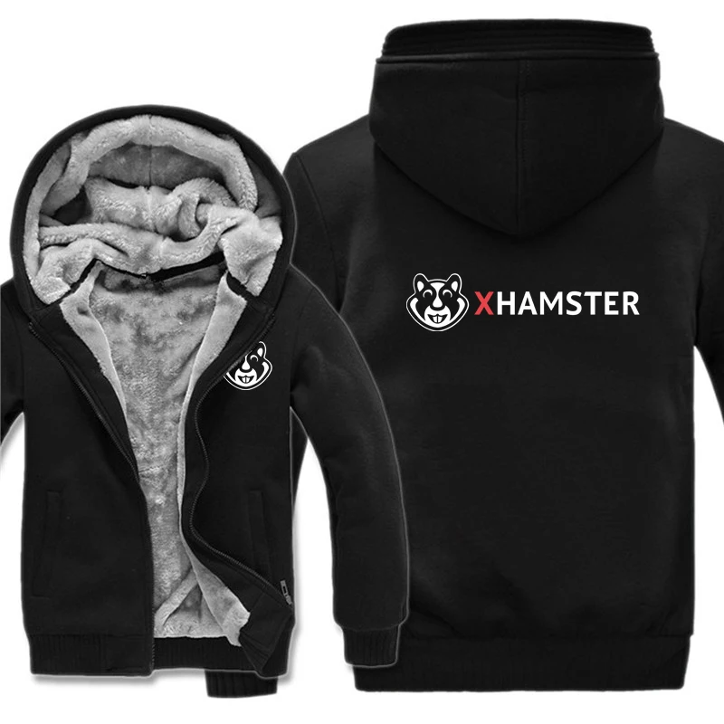 Xhamster Hoodies Men Coat Winter Warm Fleece Xhamster Video Logo Sweatshirts Jacket