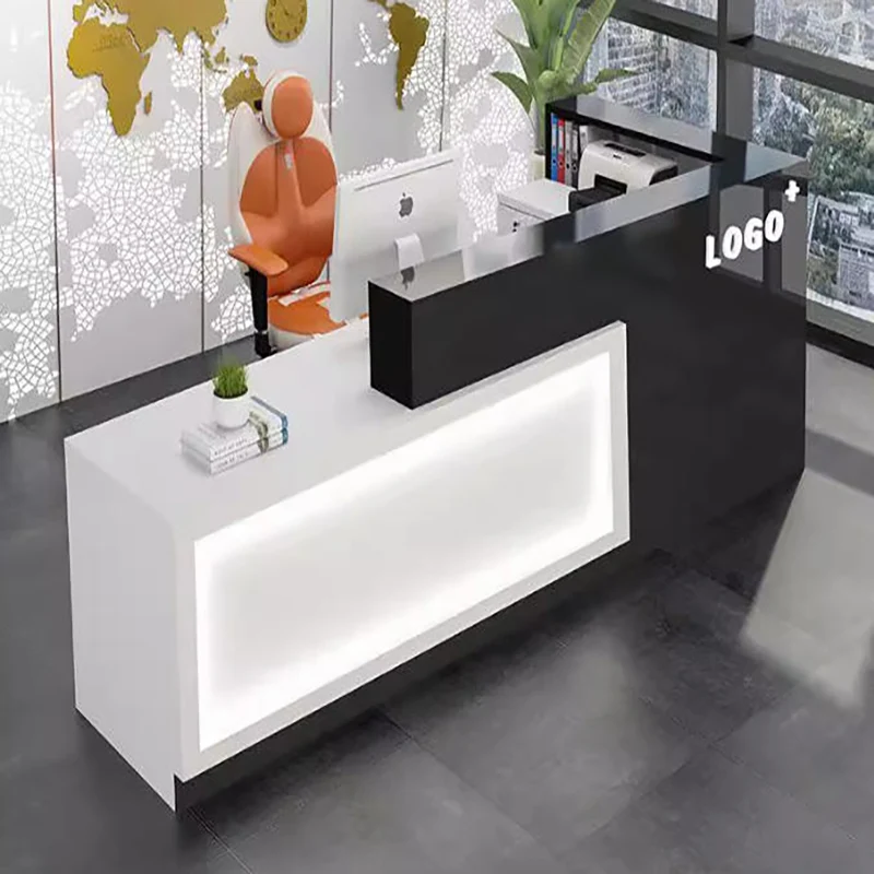 Decorations Trendy Reception Desk Counter Modern Hair Salon Luxury Reception Desk Counter Aesthetic Nordic Salon Furniture