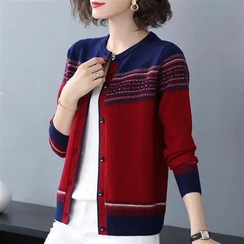 Folk Vintage Knitted Cardigans Sweater Korean Fashion Women Clothing Spring Autumn Long Sleeve Loose Casual Button Coats 2022