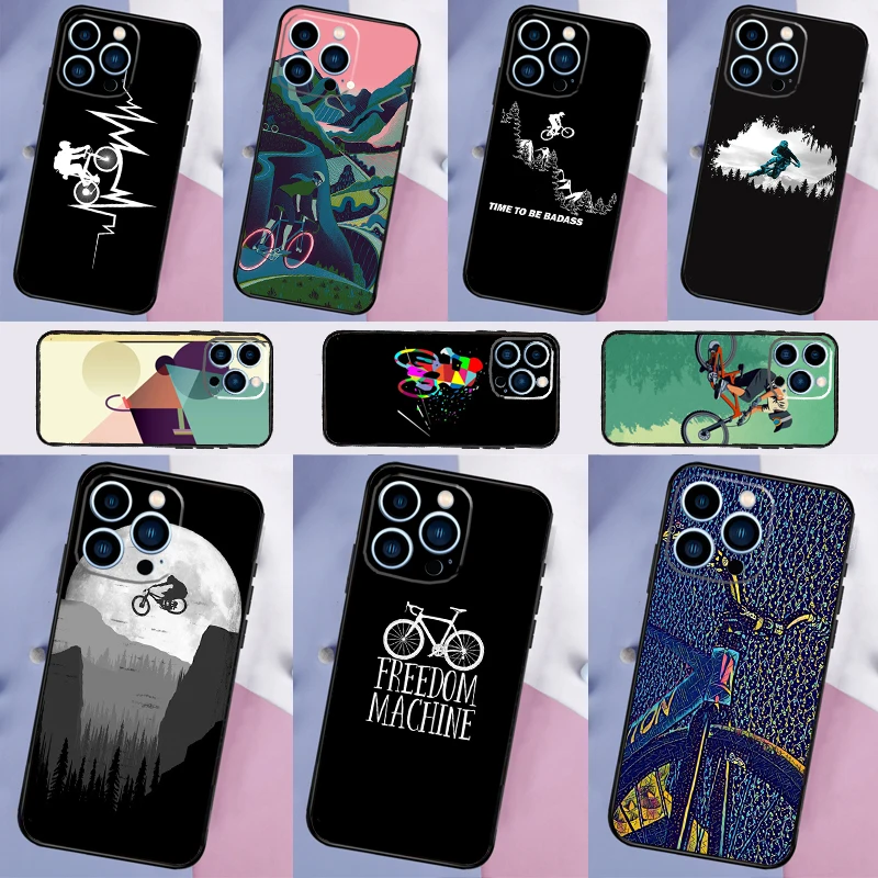 Bike Cycling Art Case For Samsung Galaxy A15 A35 A55 A16 A36 A56 A54 A34 A14 A13 A53 A12 A32 A52 A17 A37 A57