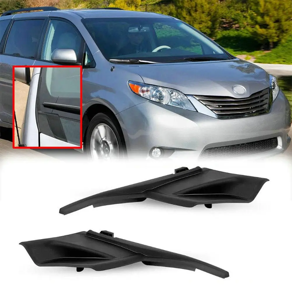 Car Windshield Wiper Side Cowl Extension Cover Trim for Toyota For Sienna 2011-2020 53866-08020 53867-08020 Direct Replacem V2O4