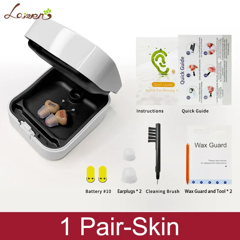 Hearing Aid Invisible Adjustable Wireless Hearing Aids Mini CIC Left/Right Ear Sound Amplifier For Adults Elderly Severe Loss