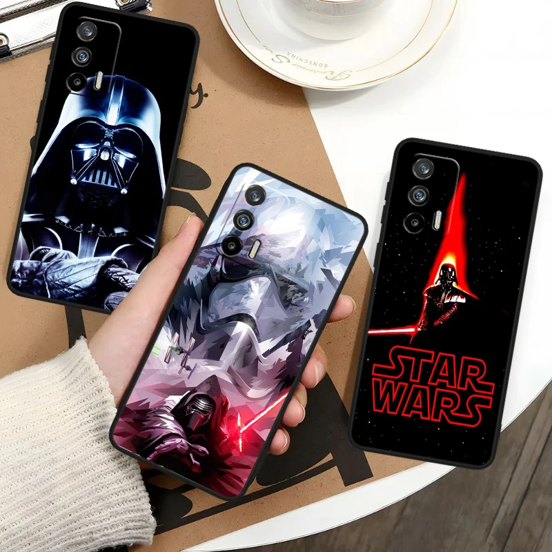 S-tar W-ars Darth Vader Yodas BB8 For OPPO Realme GT3 2 C55 C33 C35 C30S C31 X3 X2 Q5i Q3S C21Y Pro Black Silicone Phone Case