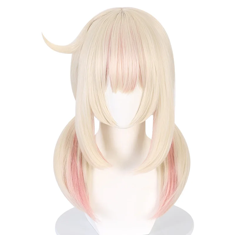 جينشين إمباكت كلي شعر مستعار كوسبلاي وردي فاتح متدرج نمط حريري غير لامع مظهر ساحرة صغيرة