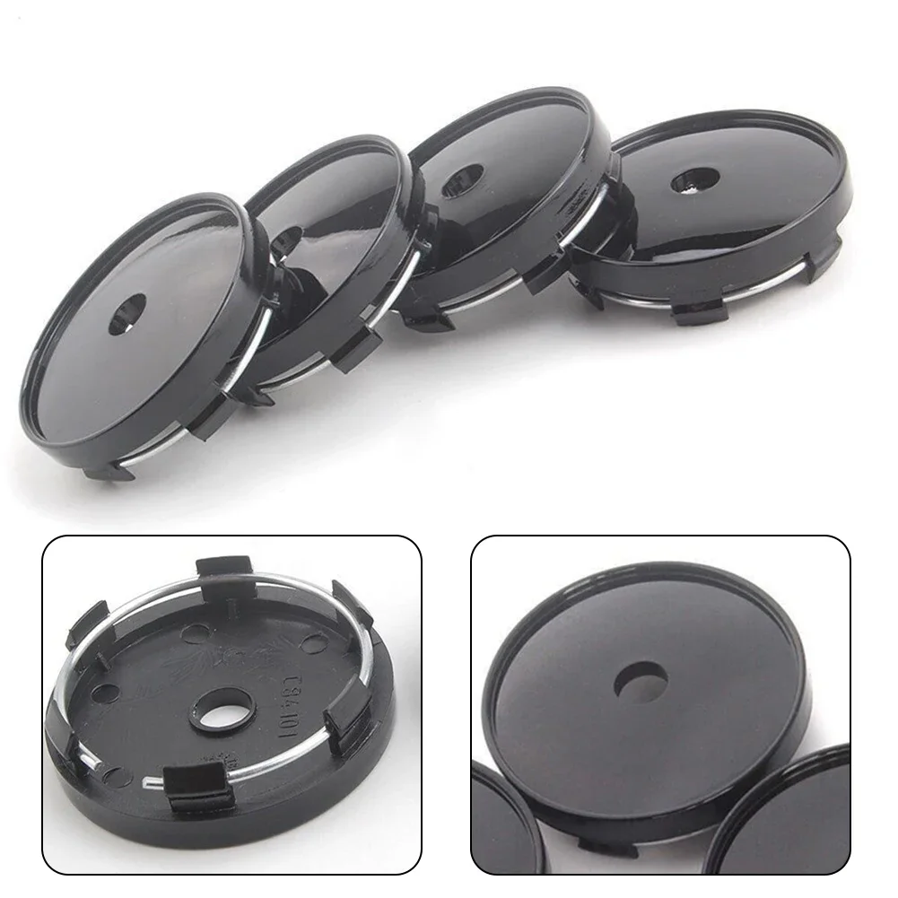 4pcs Cars Black Wheels Hub Center Cap 56mm Rim Covers Auto No Logo Badge Suit For Car Wheel Rims Centeral Hubcap Covers