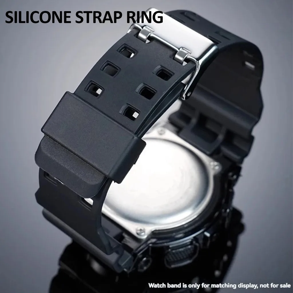 Watch Ring For Silicone Watch Band Loop Keeper 4 Pack Same Color Replacement Strap Ring Retainer Holder Guard fit Smartwatch