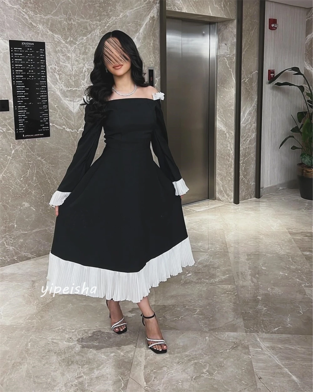 Customized Jiayigong High Quality Evening Jersey Draped Ruffles Ruched Formal A-line Off-the-shoulder Bespoke Occasion Gown