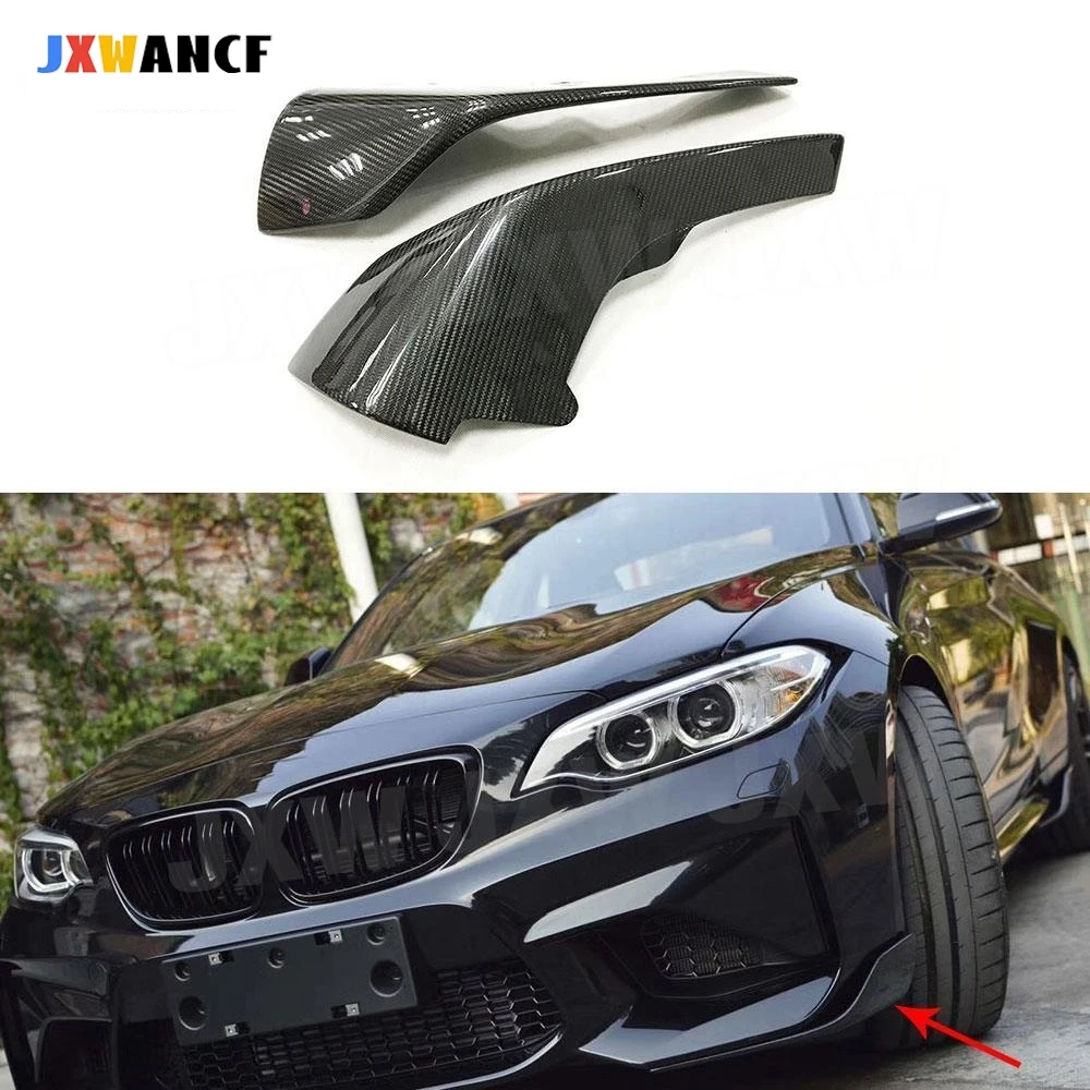 

JXWANCF Carbon Fiber Car Front Bumper Side Cover Splitter For BMW F87 M2 2016-2021 FRP Air Vent Spoiler Body Kits