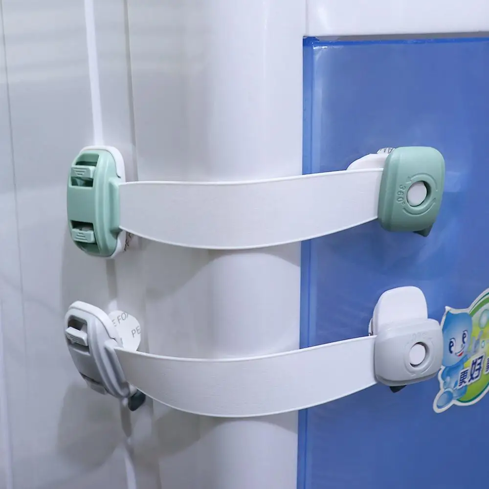 ABS No Tools Drilling Wardrobe Door Cabinet Drawer Box Fridge Protection Baby Anti-Clip Hand Cabinet Lock Child Safety Lock