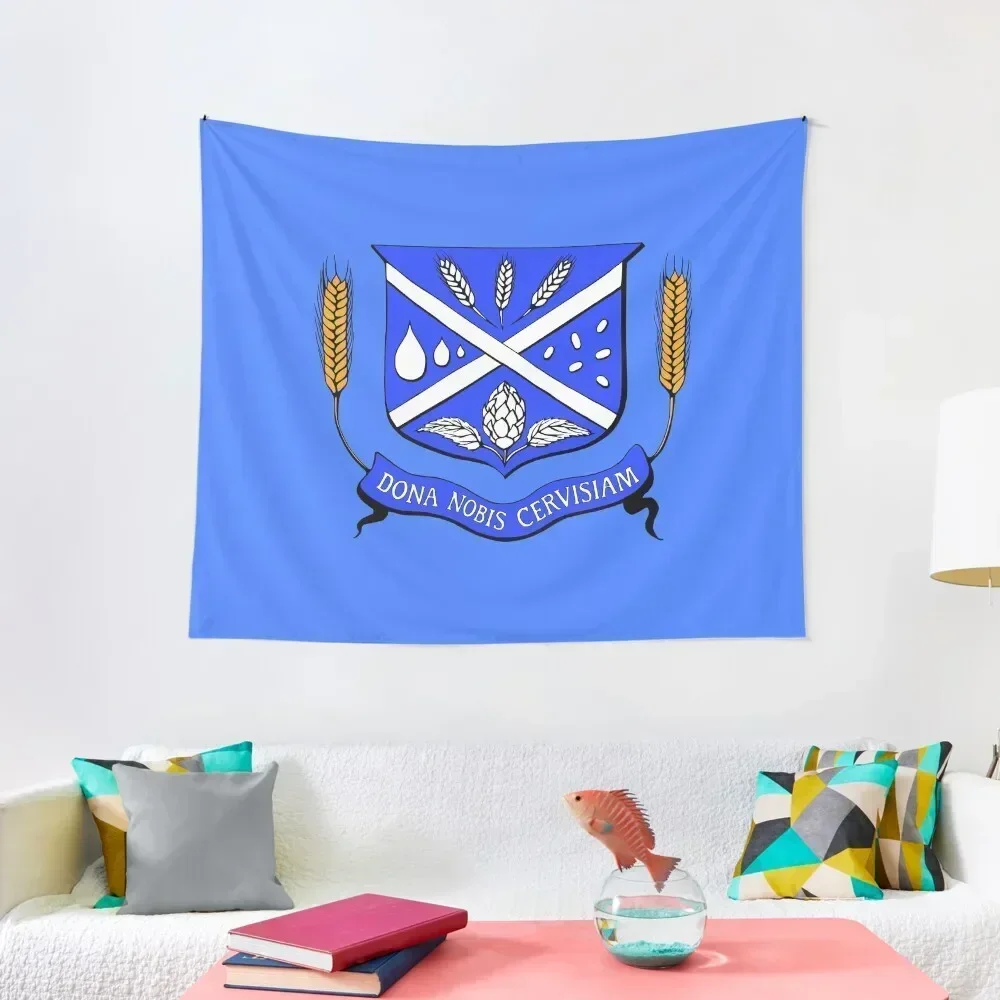 

Give Us Beer College Emblem with Latin Script Tapestry Decorative Wall Bedrooms Decorations Decoration Wall Tapestry